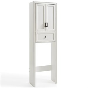Crosley Furniture Tara Wood Classic Spacesaver in Vintage White/Black