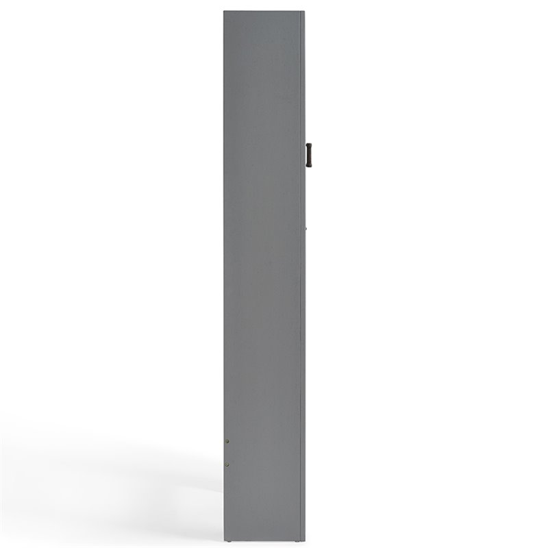Crosley Furniture Tara Wood Classic Spacesaver in Vintage Gray/Black