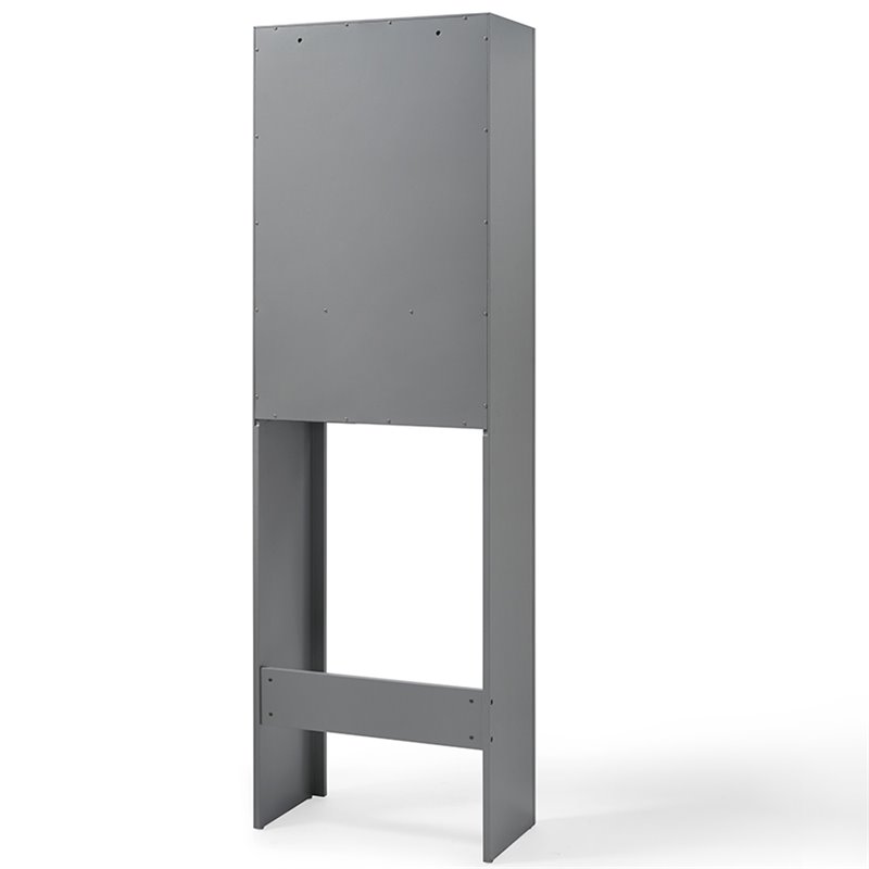 Crosley Furniture Tara Wood Classic Spacesaver in Vintage Gray/Black
