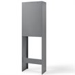 Crosley Furniture Tara Wood Classic Spacesaver in Vintage Gray/Black