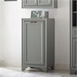 Crosley Tara Laundry Hamper in Vintage Gray - Engineered Wood