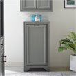 Crosley Tara Laundry Hamper in Vintage Gray - Engineered Wood