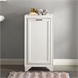 Crosley Furniture Tara Wood Laundry Hamper in Vintage White/Black