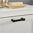 Crosley Furniture Tara Wood Laundry Hamper in Vintage White/Black