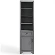 Crosley Furniture Tara Wood Classic Linen Cabinet in Vintage Gray