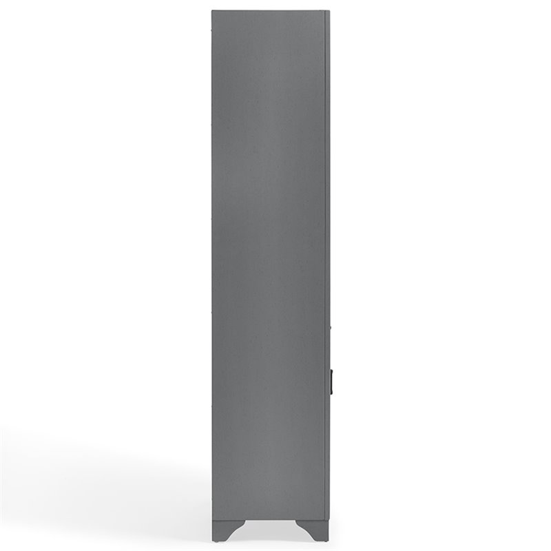 Crosley Furniture Tara Wood Classic Linen Cabinet in Vintage Gray