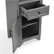 Crosley Furniture Tara Wood Classic Linen Cabinet in Vintage Gray