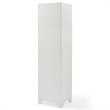Crosley Furniture Tara Wood Classic Linen Cabinet in Vintage White/Black