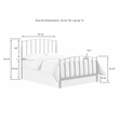 Crosley Furniture Whitney King Metal Spindle Headboard in Black
