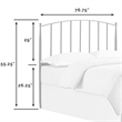 Crosley Furniture Whitney King Metal Spindle Headboard in Black