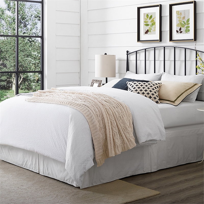 Crosley Furniture Whitney King Metal Spindle Headboard in Black