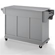 Crosley Furniture Stainless Steel Metal Top Kitchen Cart in Gray/Chrome