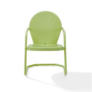 crosley griffith metal patio chair in key lime