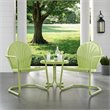 Crosley Furniture Griffith 3Pc Metal Patio Conversation Set in Key Lime Green