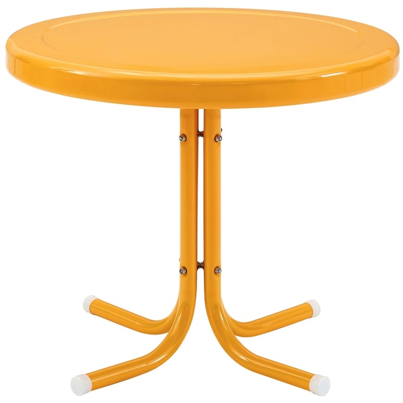 Crosley Furniture Griffith 3 Piece Metal Patio Conversation Set in Tangerine