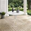 Crosley Furniture Griffith 5 Piece Metal Patio Dining Set in White and Tangerine