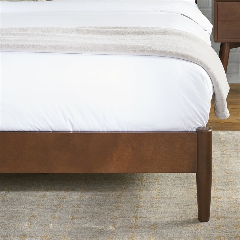 Crosley Furniture Landon Wood King Panel Platform Bed in Mahogany