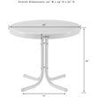 Crosley Furniture Retro Metal Steel Patio End Table in Aqua Gloss