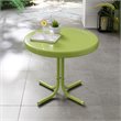 Crosley Furniture Retro Metal Patio End Table in Key Lime Gloss