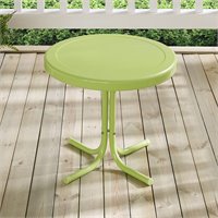 Crosley Retro Metal Patio End Table In Oasis Green Co1011a Gr