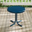 Crosley Furniture Retro Metal Steel Patio End Table in Navy Blue