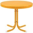 Crosley Furniture Retro Metal Patio End Table in Tangerine Gloss