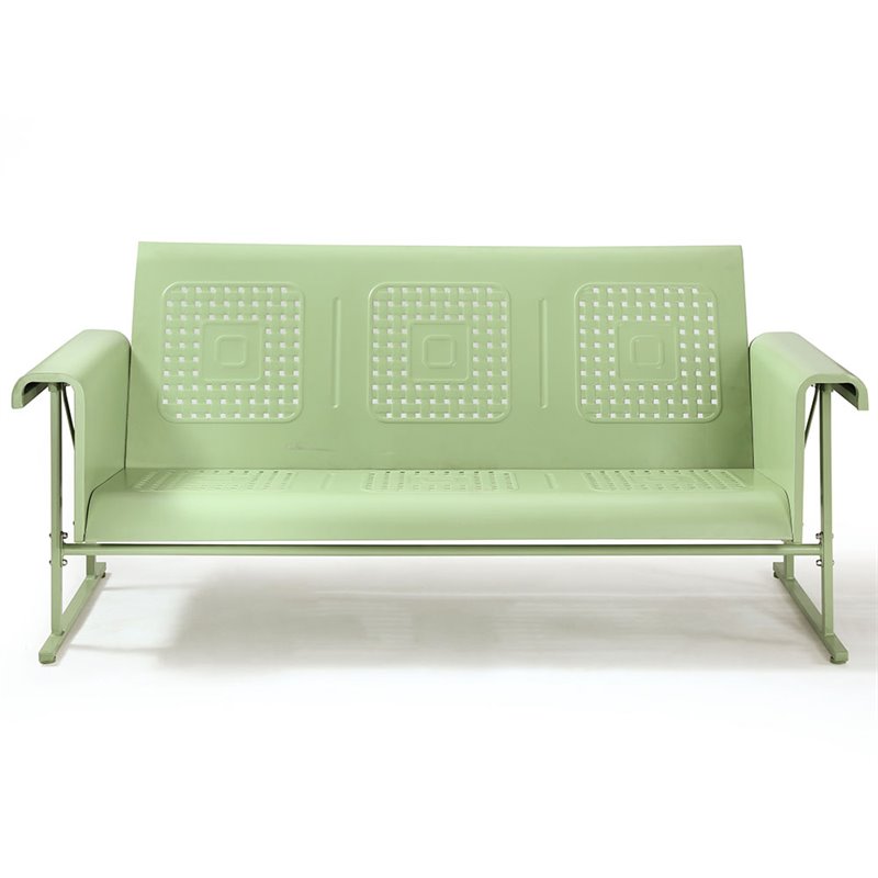 Crosley Furniture Veranda Patio Gliding Sofa In Oasis Green