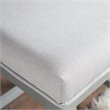 Crosley Furniture Vista Wood Linen Vanity Stool in Dove Gray/Cream