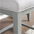 Crosley Furniture Vista Wood Linen Vanity Stool in Dove Gray/Cream