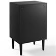Crosley Furniture Everett Wood Record Player Stand in Matte Black