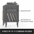 Crosley Furniture Everett Wood Record Player Stand in Matte Black