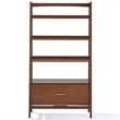 Crosley Furniture Landon Wood 4 Shelf Wide Etagere Bookcase in Mahogany