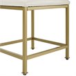 Crosley Furniture Aimee Metal Vanity Stool in Soft Gold/Oatmeal