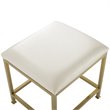 Crosley Furniture Aimee Metal Vanity Stool in Soft Gold/Oatmeal