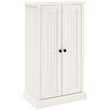 Crosley Furniture Seaside 2 Door Wood Accent Cabinet in Distressed White