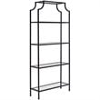 Crosley Furniture Aimee Glass Metal Etagere Bookcase in Oil Rubbed Bronze