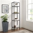 Crosley Furniture Aimee 4 Shelf Metal Etagere Bookcase in Oil Rubbed Bronze
