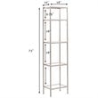 Crosley Furniture Aimee 4 Shelf Metal Etagere Bookcase in Oil Rubbed Bronze