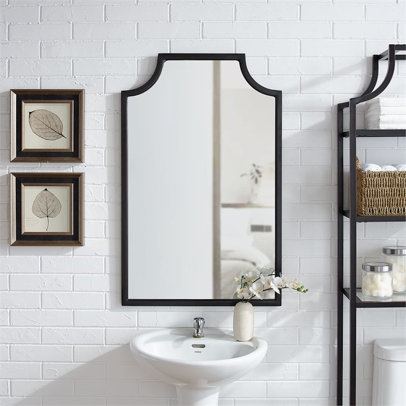 Crosley Furniture Aimee Decorative Metal Bathroom Mirror in Oil Rubbed Bronze