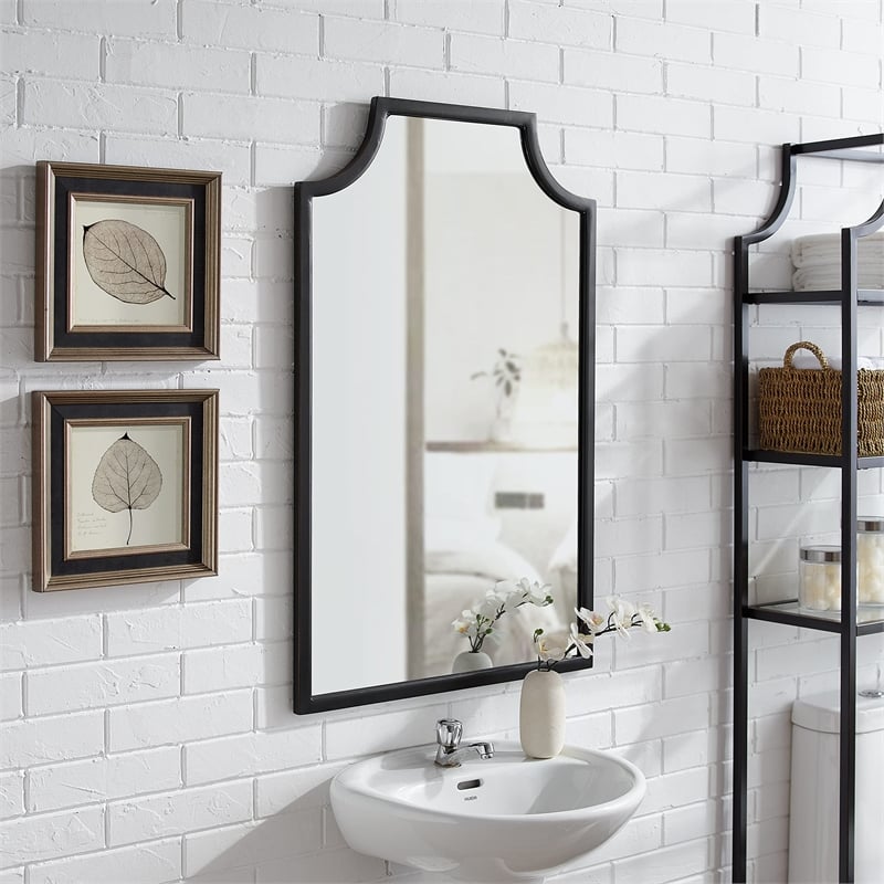 Crosley Furniture Aimee Decorative Metal Bathroom Mirror in Oil Rubbed Bronze