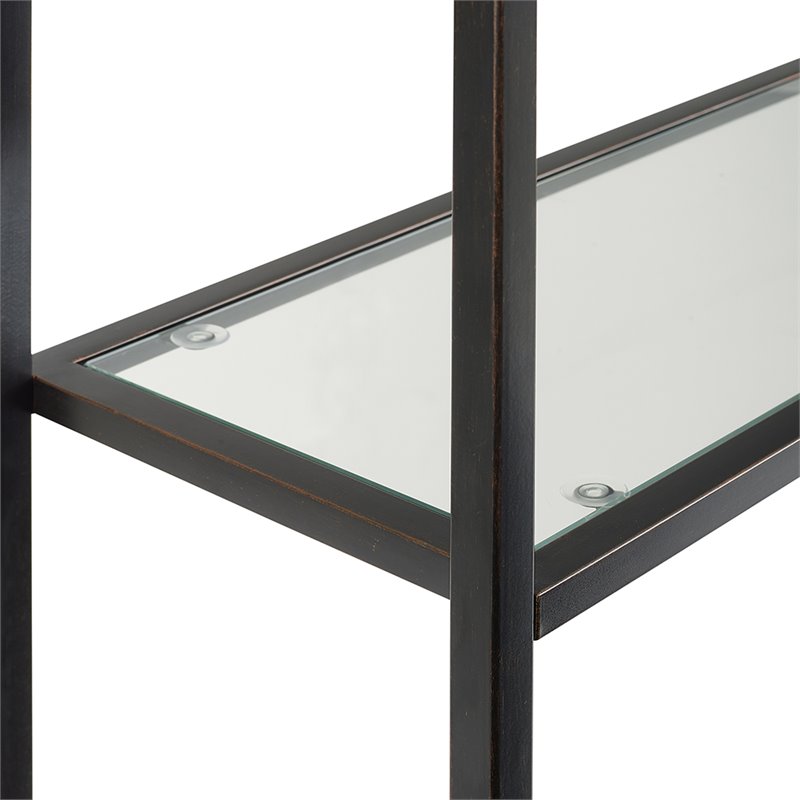 Crosley Furniture Aimee 3 Shelf Metal/Glass Spacesaver in Oil Rubbed Bronze