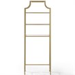 Crosley Furniture Aimee 3 Shelf Metal/Glass Spacesaver in Soft Gold