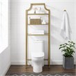 Crosley Furniture Aimee 3 Shelf Metal/Glass Spacesaver in Soft Gold