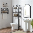 Crosley Furniture Aimee 2 Shelf Glass Metal Wall Shelf in Oil Rubbed Bronze