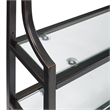 Crosley Furniture Aimee 2 Shelf Glass Metal Wall Shelf in Oil Rubbed Bronze
