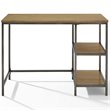 Crosley Brooke Industrial Writing Desk in Washed Oak and Antique Bronze