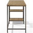Crosley Brooke Industrial Writing Desk in Washed Oak and Antique Bronze