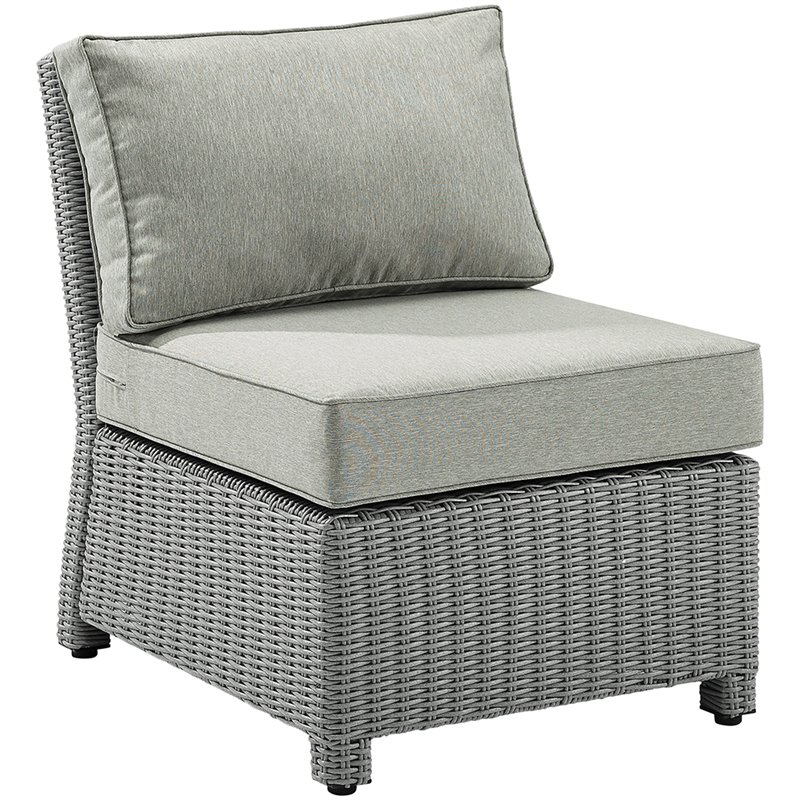 Crosley Furniture - Bradenton 5Pc Outdoor Wicker Conversation Set W Table Sangria 4 Armless Chairs