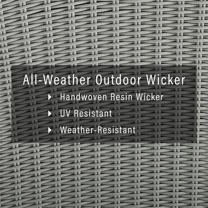 Crosley Bradenton Wicker Patio Corner Chair in Gray