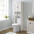 Crosley Furniture Seaside 2 Door Wood Spacesaver in Distressed White
